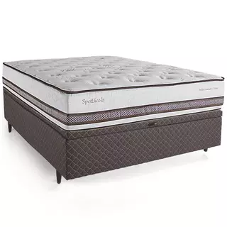Cama Baú Casal Herval Spettácolo, Molas Ensacadas, 81x138x188 cm em Oferta na Shopee