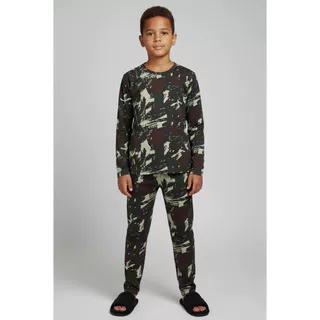 Pijama Longo Infantil Menino Com Estampa Elian Verde em Oferta na Shopee