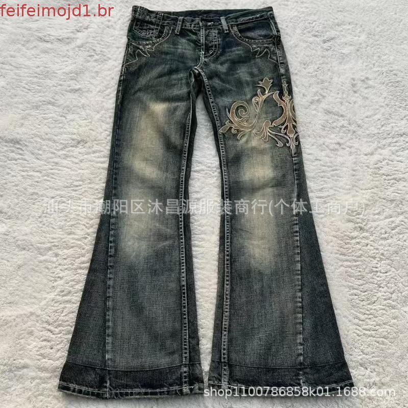 Rockmore Y2K Low Rise Flare Jeans para Mulher Calças Jean