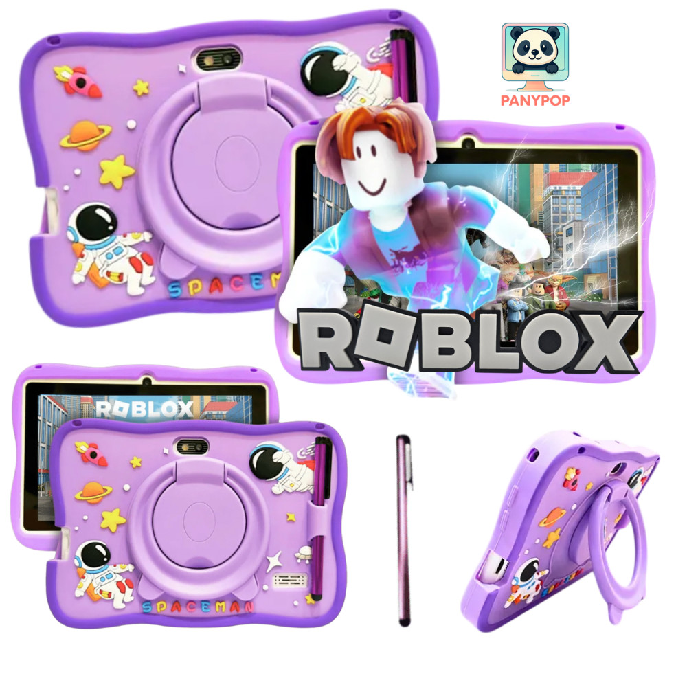 Tablet Infantil Roblox 128gb Android 7 Polegadas 8gb Ram Wifi 5g D12 Roxo