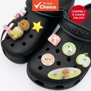 10 Peças Amuletos De Sapato Arco Rosa E Maçã Verde Acessórios Decorativos Exclusivos em Oferta na Shopee