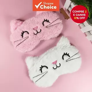 Máscara Portátil Para Dormir De Gato 3D-Capa Blackout Respirável Cochilos De Escritório ​ em Oferta na Shopee