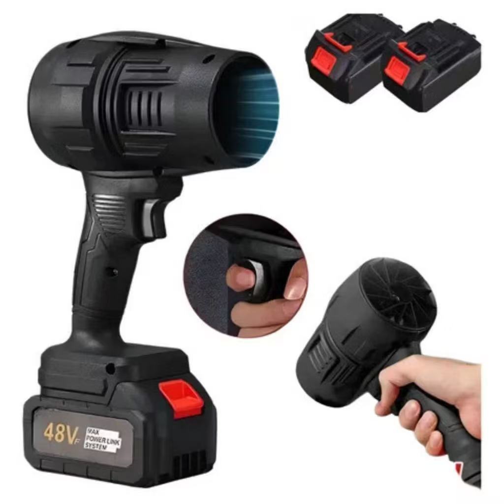 Secador de cabelo turbo portátil recarregável, 48V, equipado com 2 baterias--2185