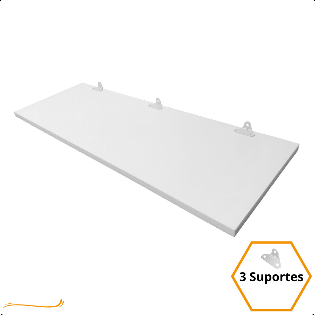 1 Prateleira Branca 70X30 Com Suporte Flutuante Mdf Organizadora ...