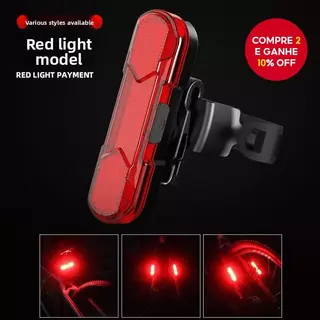 Luz Traseira De Bicicleta-Lanterna Recarregável LED USB em Oferta na Shopee