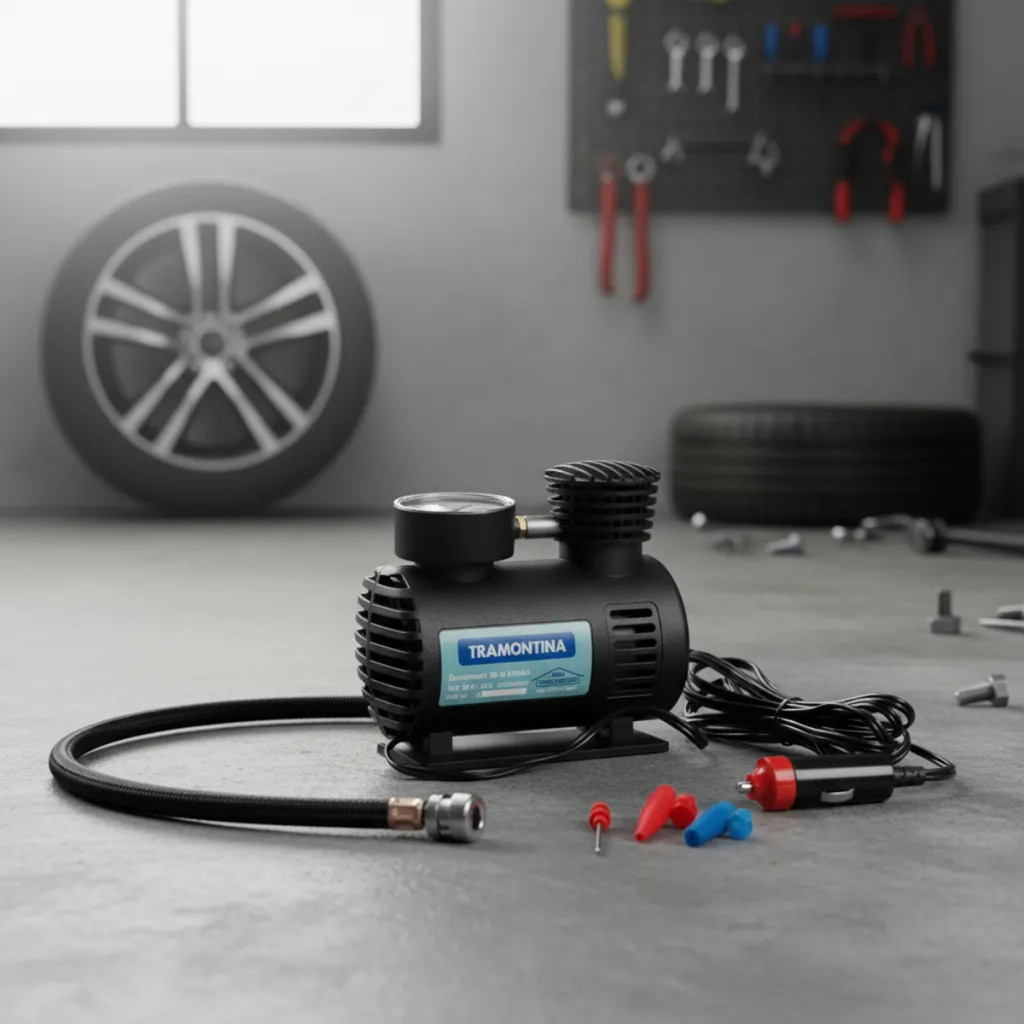 Mini Compressor Bomba Encher Pneus Portátil Carro Bicicleta | Shopee Brasil