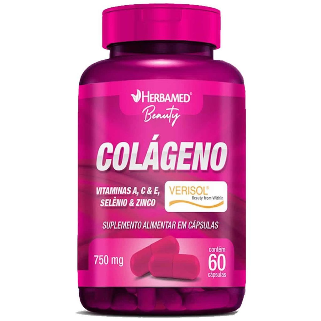 Colágeno Verisol + Vitaminas e Minerais - 60 Cápsulas - Herbamed ...