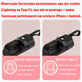 Carregador 2em1 Portátil: Bateria 10000mAh + Base Sem Fio para iPhone e Android Tipo-C