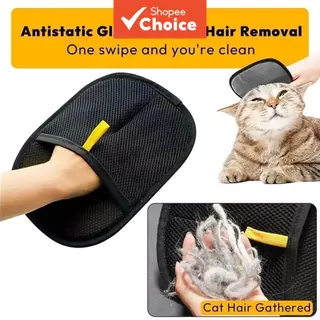 Luva Reutilizável Para Remoção De Pelos De Animais De Estimação , Malha Preta , Lavável , Ergonômica , De Limpeza em Oferta na Shopee
