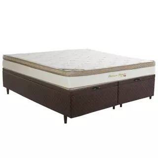 Cama Baú Queen Herval Pallace Bambu com Molas Ensacadas em Oferta na Shopee