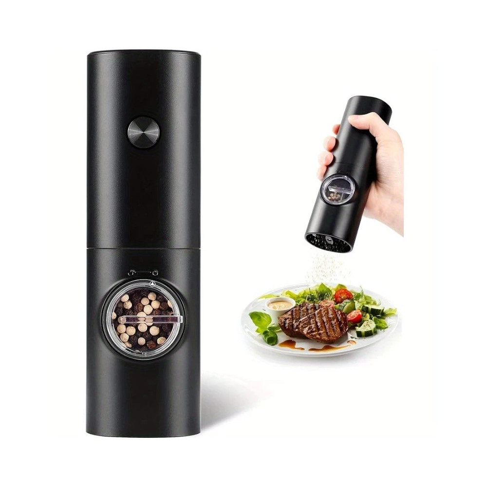 Moedor Elétrico de Temperos Ajustável com LED - Sal, Pimenta