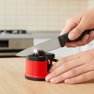 Kit 3 Afiador de Facas e Tesouras com Ventosa de Fixação–Amolador Manual Antiderrapante para Cozinha em Oferta na Shopee