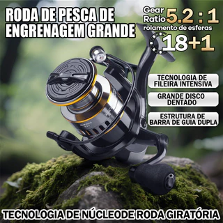 Kit 2 Carretel De Pesca Profissional 18 + 1BB 5 ; 2 1 De Metal Para Mão Esquerda E Direita em Oferta na Shopee