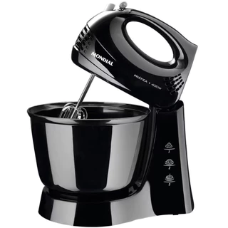 Batedeira Prática Black B-44 com 3 Velocidades Mondial em Oferta na Shopee