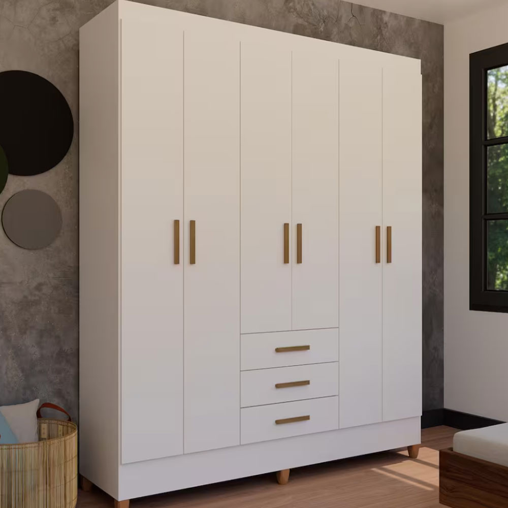Guarda-Roupa Casal New Olimpia Plus 6 Portas 3 Gavetas Bartira