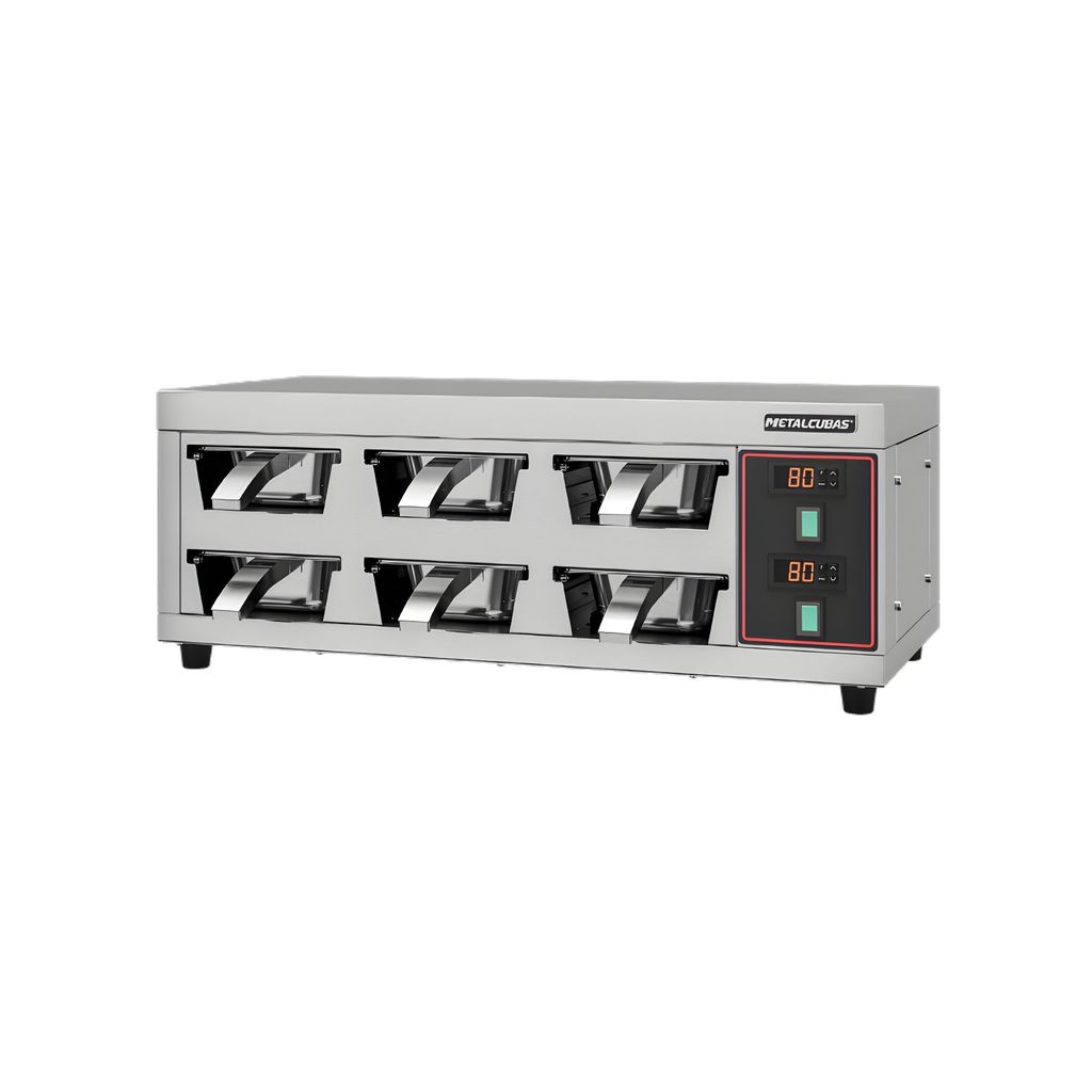Conservador de Proteínas MCP 6 Cubas Inox 1500W Metalcubas