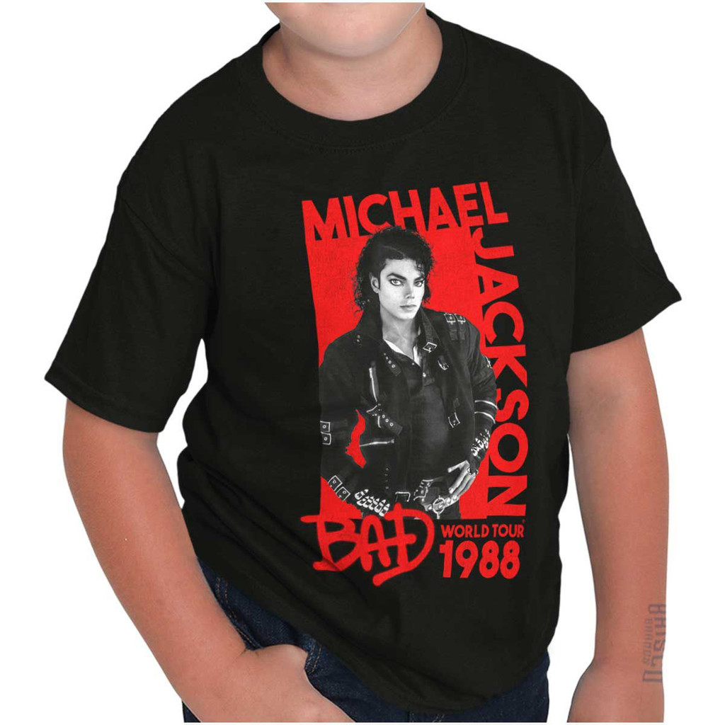 Camisa Michael Jackson Bad World Tour 1988 Camiseta Unissex 100