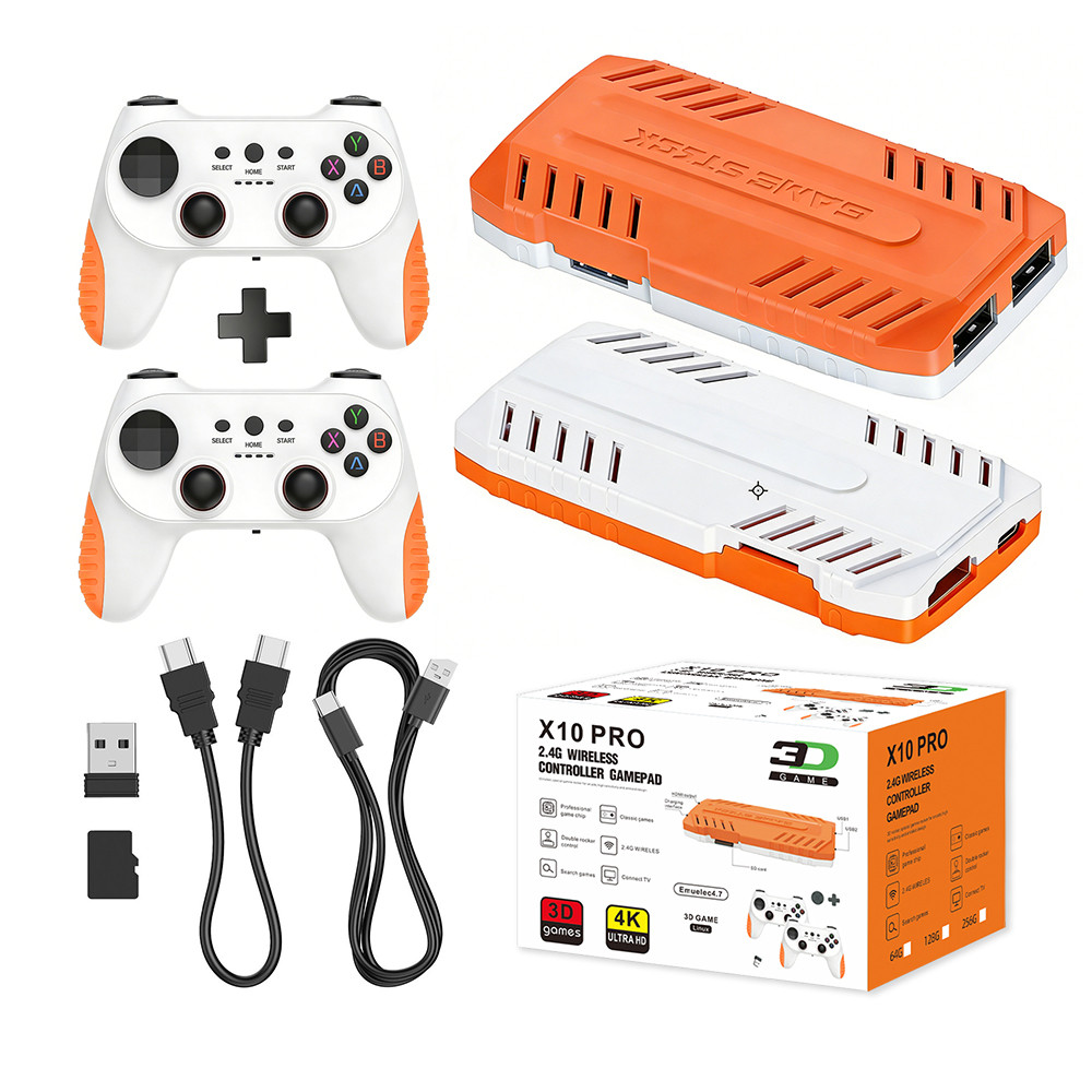 X10-Pro 128G 50000 + Jogo Retro Video Game stick 4K HD Saída 50 + Simuladores Controlador Sem Fio