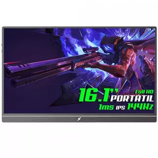 Monitor Portátil SuperFrame Preview Pro, 16.1 Pol, Full HD, 1ms, 144Hz, IPS, Mini-HDMI/USB-C em Oferta na Shopee