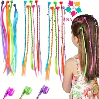 KIT 6 unidades criança meninas peruca design garra de cabelo/ mecha de cabelo colorida infantil em Oferta na Shopee