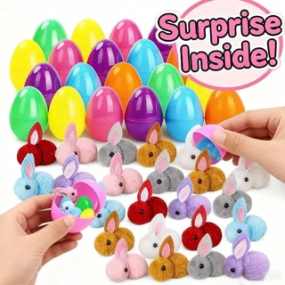 Caixa Surpresa De Páscoa Com Pelúcia De Coelho E Ovo De Plástico , Decoração De Festa Design De Desenho Animado , Conjun em Oferta na Shopee