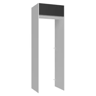 Porta-Geladeira 73 cm 1 Porta Basculante Branco/Preto Glamy Madesa em Oferta na Shopee