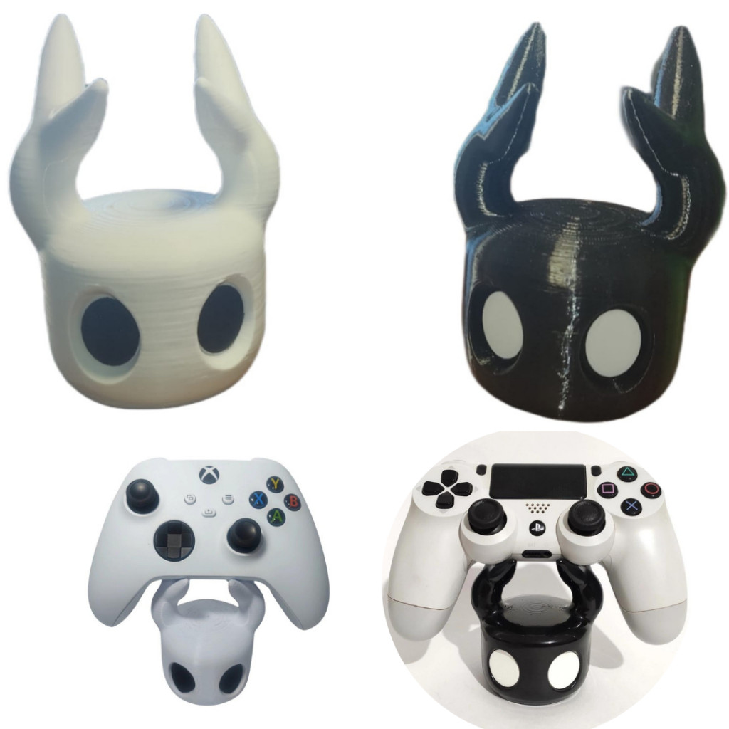 Hollow Knight Suporte Porta Controle branco e preto Especial do Cavaleiro PS4, PS5, PC