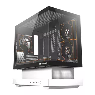 Gabinete Gamer Aigo Darkflash Floatron F1 ARGB Full-Tower Lateral de Vidro Com 6 Fans Branco em Oferta na Shopee