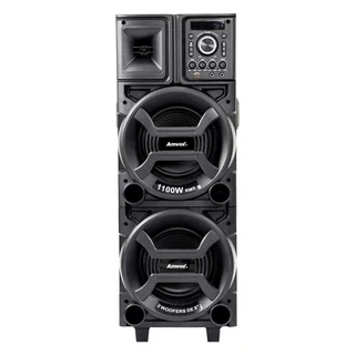 Caixa de Som Amplificada ACA 1101 Black Duplo 8 - AUX/USB/CARD, Bluetooth, Preto, 1100W RMS em Oferta na Shopee