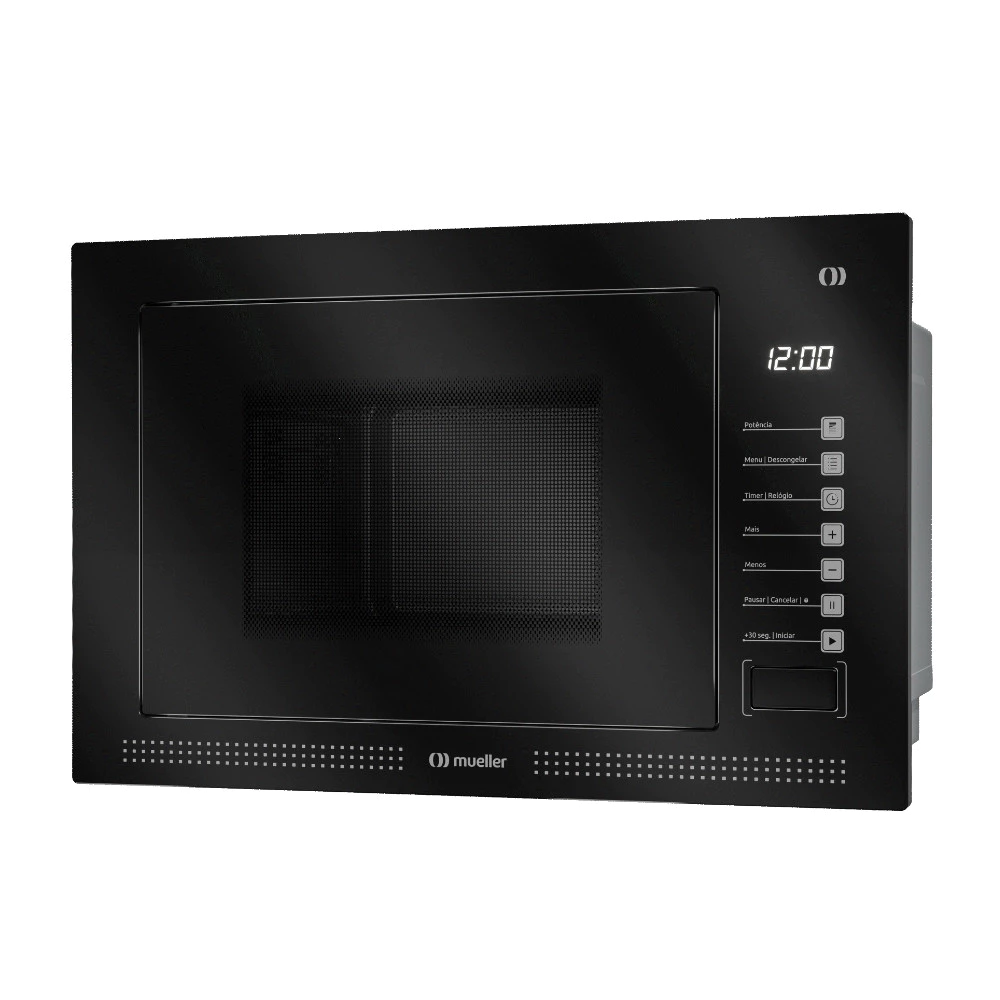 Micro ondas de Embutir Mueller 25 Litros Preto Painel Digital 1400w MME25K 127v