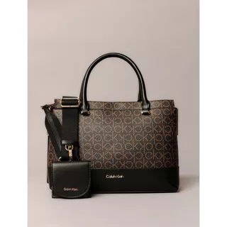 Bolsa Feminina Mini Monograma Calvin Klein - Marrom em Oferta na Shopee