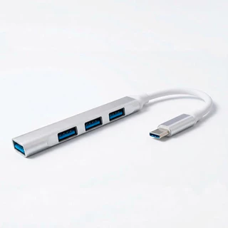 Cabo Conversor USB-C para USB-A Hub OTG Extensor 4 Portas High Speed Hd Pen Drive Teclado Mouse