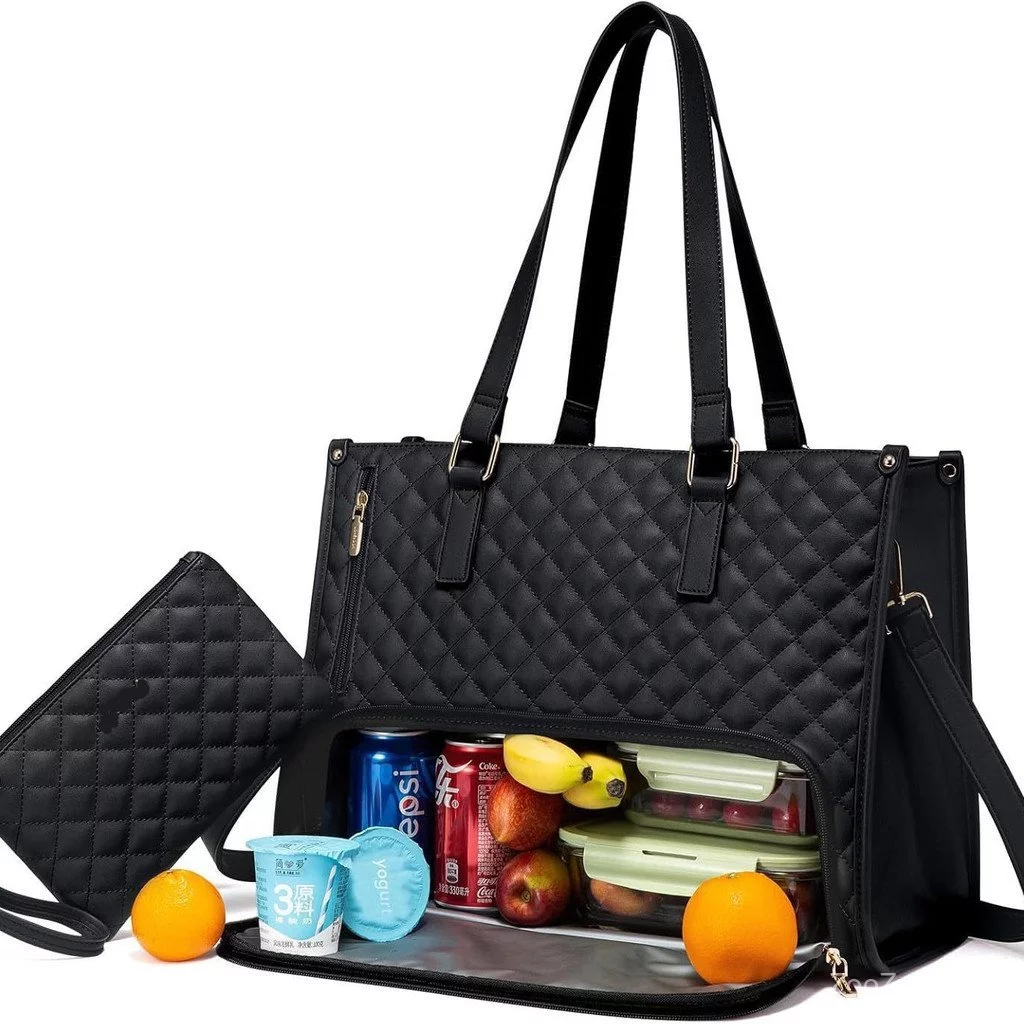 Bolsa Térmica Para Laptop-Feminina Com Compartimento Computador,bolsa para almoço,Grande Capacidade