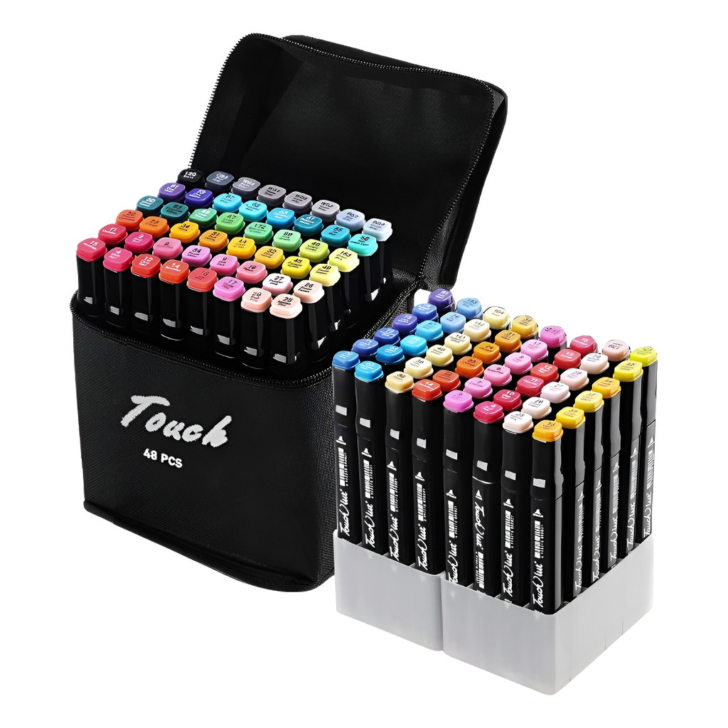 Maleta De Canetinhas Coloridas 48 Cores Para Desenho Marcado | Shopee ...