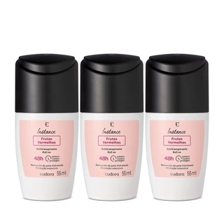 Combo Antitranspirante Roll On Instance Frutas Vermelhas 3x55ml em Oferta na Shopee