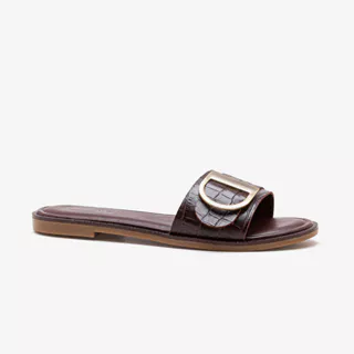 Rasteira Lunna Feminina Couro Pinhao em Oferta na Shopee