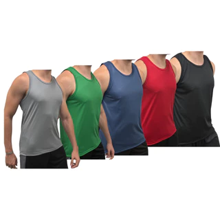 Kit 5 Camiseta Regata Masculina Lisa Básica DryFit Adulto Verão Academia Praia Treino DiaaDia Casual