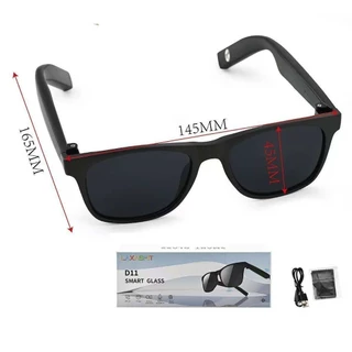 Óculos Bluetooth Inteligente D11 Sem Fio, Óculos de Sol com Fone Integrado, Música, Chamadas, Assistente de Voz, Touch em Oferta na Shopee
