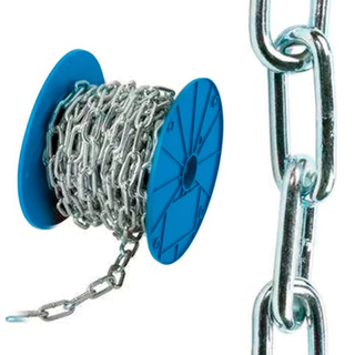 Corrente Aço Galvanizada Elo Soldado  6MM 15/64" 36M Titanium em Oferta na Shopee