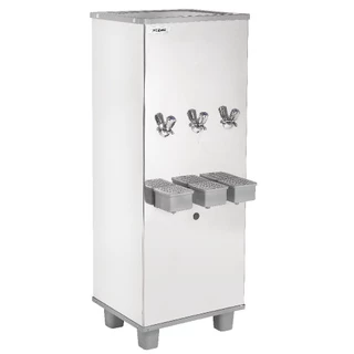 Bebedouro industrial de coluna 50 litros em aço kromanox LIC050 Libell em Oferta na Shopee