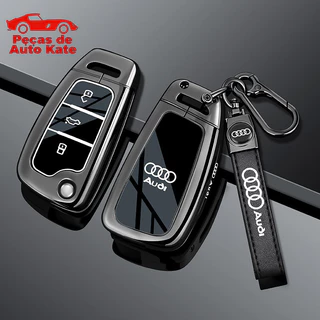 Capa de Chave de Carro em Liga de Zinco para Audi A1 A3 A4 8P 8L 8V A5 B6 B7 A6 A7 C5 C6 Q3 Q5 Q7 4F S3 S4 S6 OWCL