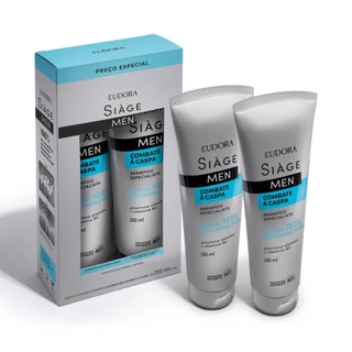 Eudora Siàge Men Kit Shampoo Combate à Caspa 250ml (2 itens) em Oferta na Shopee