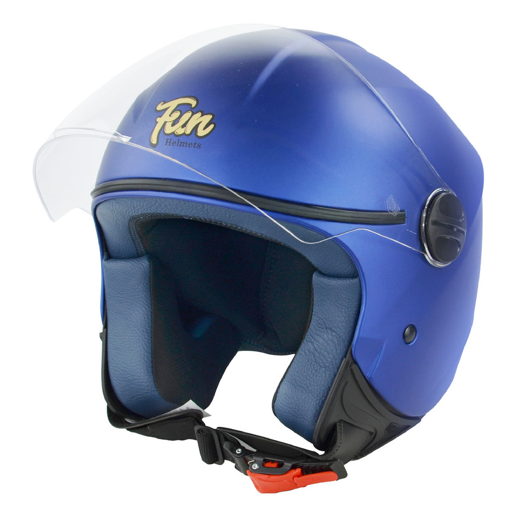 Capacete Moto Aberto Taurus Fun Rebel Azul Fosco Viseira 2mm | Shopee ...
