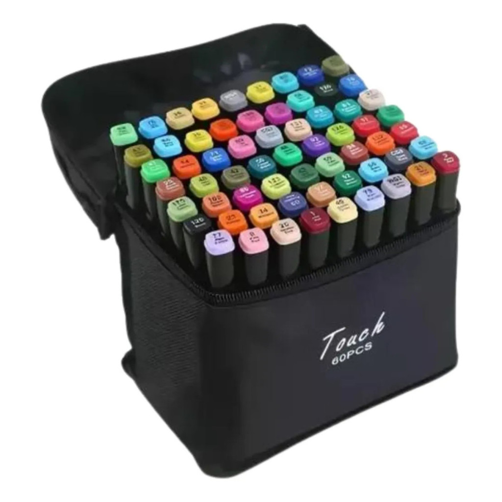 Caneta Touch 60 Cores Permanente Ponta Dupla Bobbie Goods | Shopee Brasil