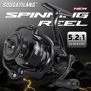 Sougayilang 1000-4000 Carretel De Pesca Giratório 5.2: 1 Metal De Alta Velocidade 10kg Arraste Máximo Água Salgada De D