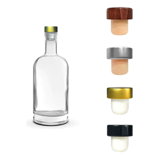 6 Garrafas De Vidro 100ml Kaleido Com Rolha T E Lacres