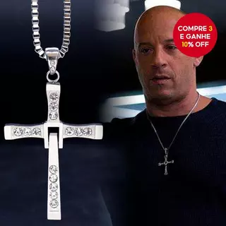 Colar Com Pingente De Cruz Estilo Velozes E Furiosos Para Homens , Detalhes De Diamante Em Liga , Presente Criativo em Oferta na Shopee
