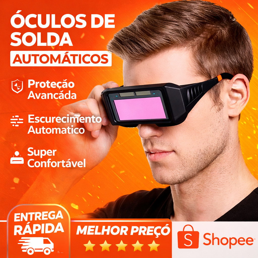 Óculos De Solda Para Soldador C/ Escurecimento Automático