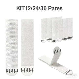 Velcro Dupla Face Removível Super Forte Sem Furo para Quadros, Espelhos e Decoração KIT 12/24/36 Pares