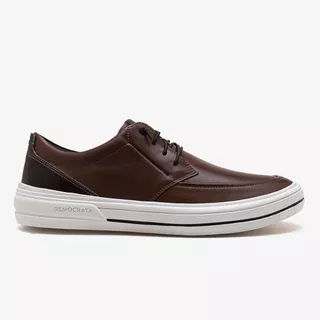 Tênis Masculino Clay Couro Marrom em Oferta na Shopee